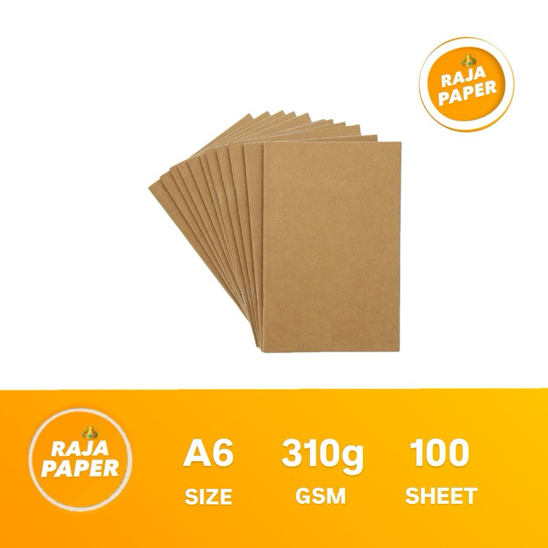 

Kertas Kraft Liner 310 Gsm A6 100 Lembar . ( 105 Mm x 148 Mm ) / ( 10.5 Cm x 14.8 Cm ) , 310 Gr / 310 Gram , Kertas Samson , Kertas Bungkus , Kertas Packing , Brown Kraft , Kertas Coklat , Brown Paper , Kraft Paper , Pembungkus Kertas , Kertas Packaging .