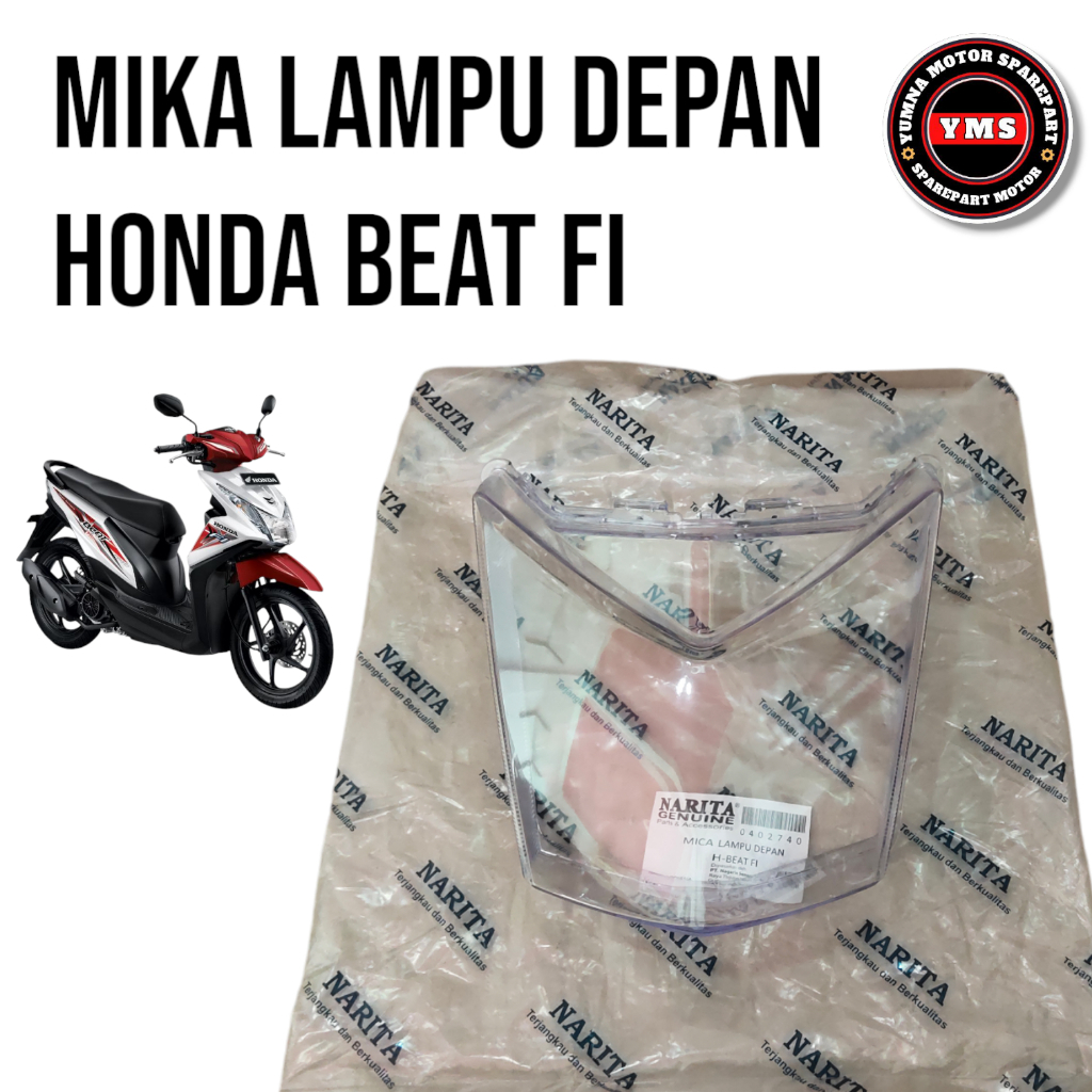 Mika Kaca Lampu Depan Honda Beat FI Mika Lampu Depan Beat FI Merk Narita Mika Bening Beat FI K25