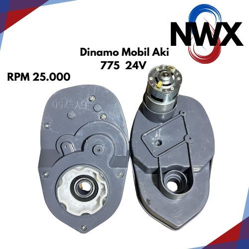 Dinamo 24V dan Gearbox 775 24 Volt Mobil Motor Aki NWX88 Mainan Anak Remote Control