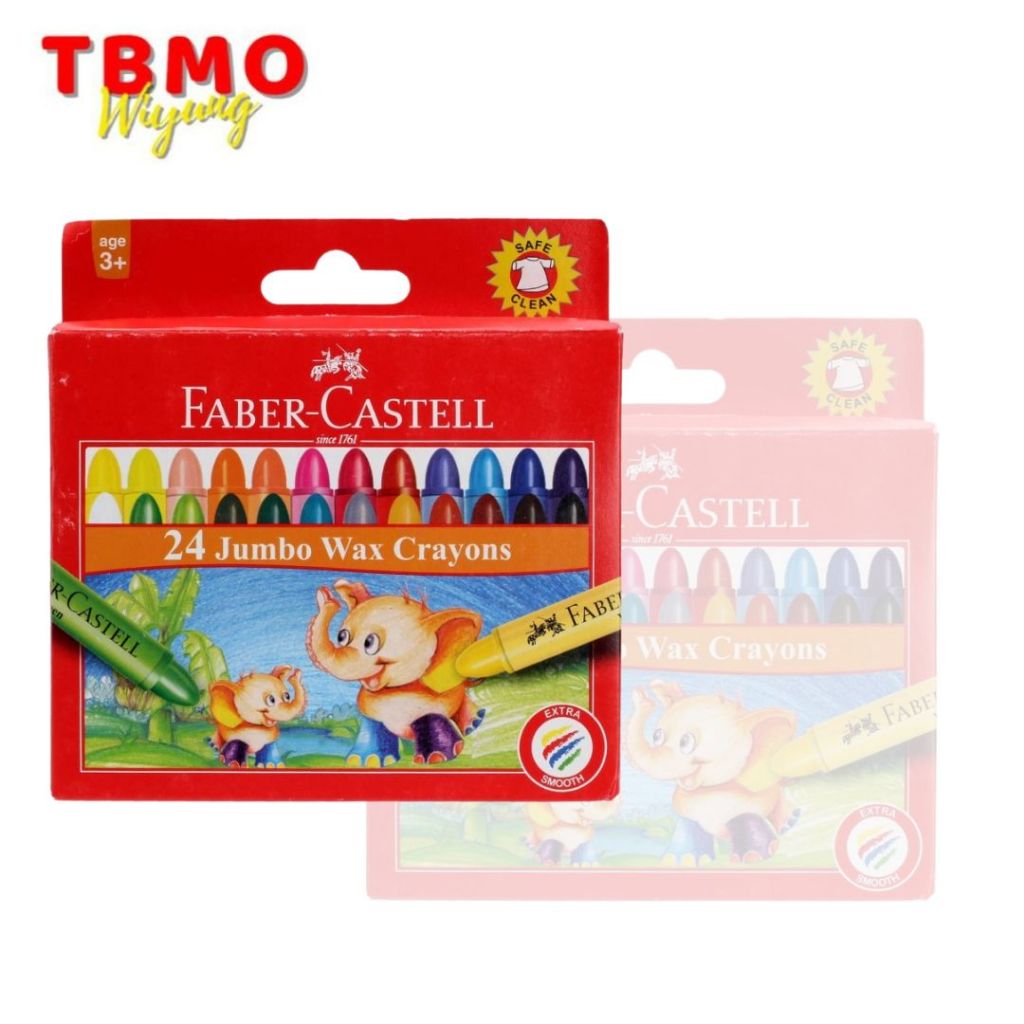 

Tbmo Wax Crayon Jumbo 90 MM 12 Warna Faber-Castel 120040