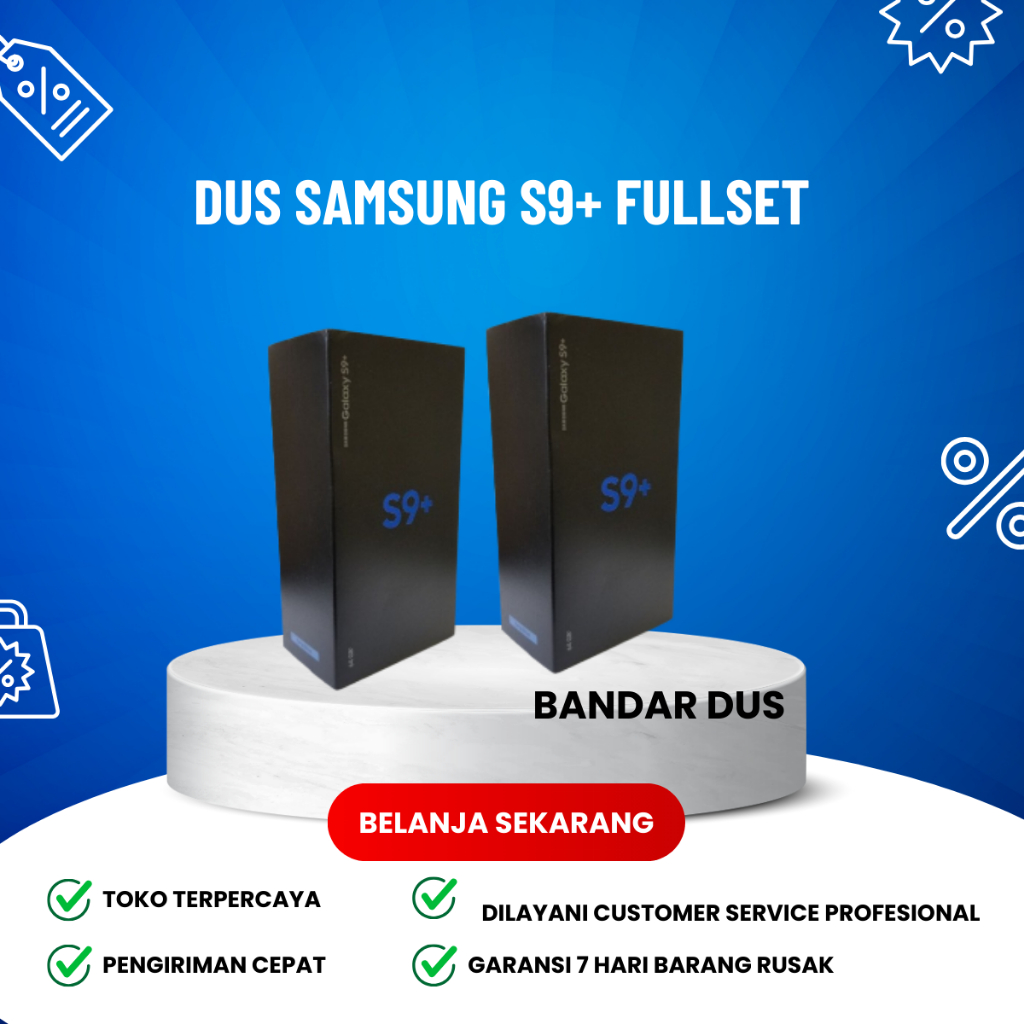 

DUS/BOX/BOOK/KOTAK SAMSUNG GALAXY S9+ plus FULLSET AKSESORIS TERMURAH