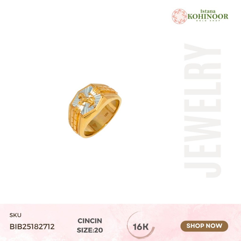 KOHINOOR CINCIN EMAS YELLOW GOLD EMAS 16K POLOS