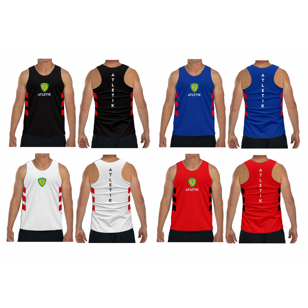 JSB SPORTWEAR | Jersey Singlet Olahraga running lari bahan dryfit Fullprinting | SGLT ATLETIK -001
