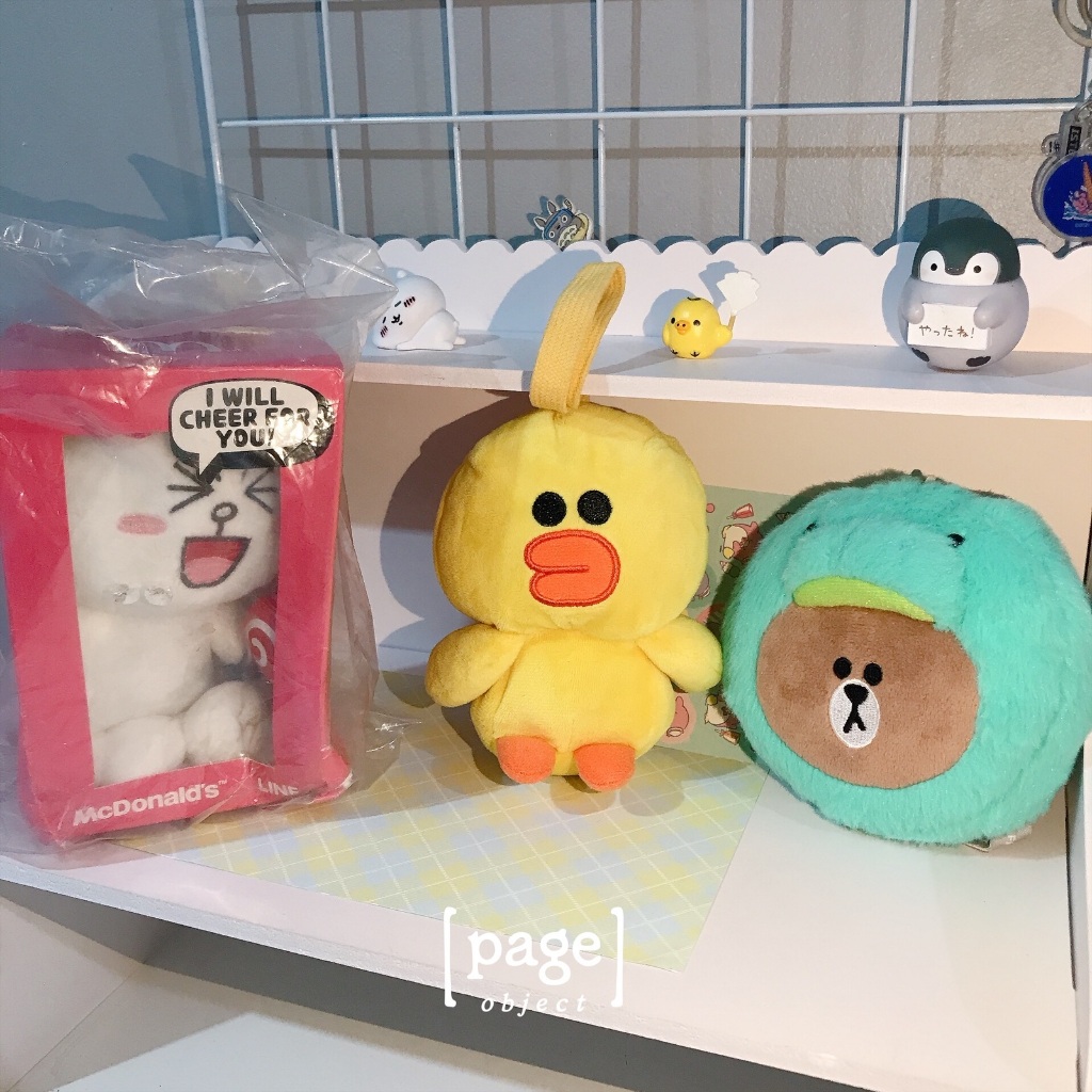 Line Edition 1 (Conny, Brown, Sally) [Preloved Never Used] - Plush Doll Boneka Keyring Ganci Keychai