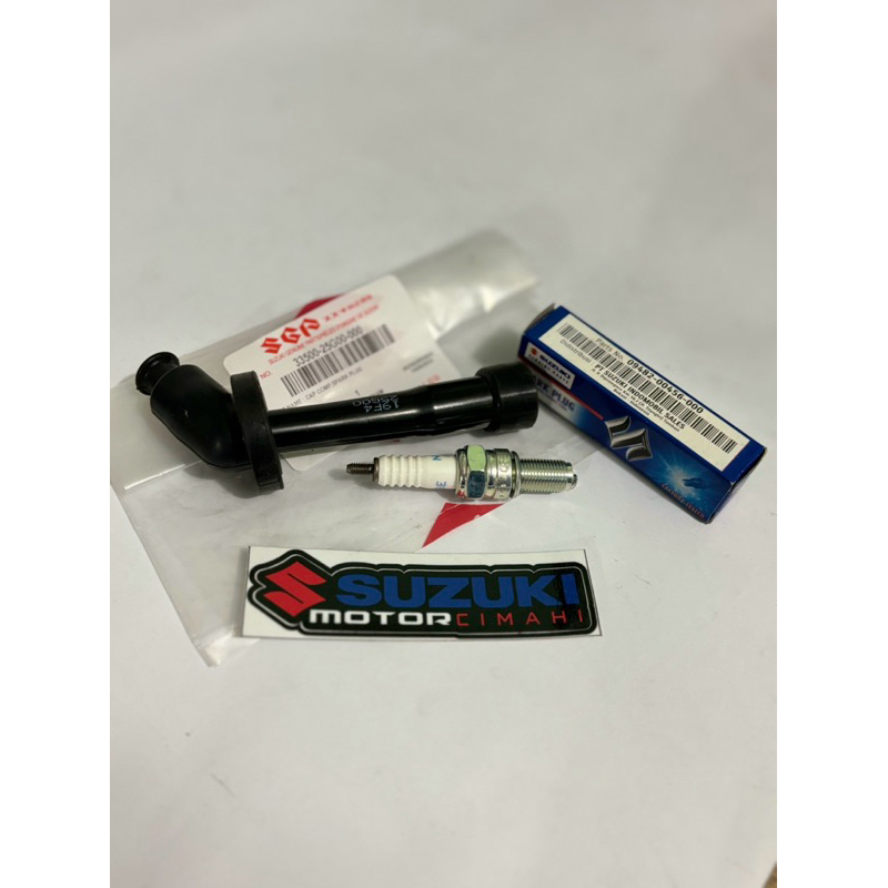 (PAKETAN) KOP BUSI COP BUSI DAN BUSI SUZUKI FU KARBU /SATRIA FU INJEKSI ORIGINAL SGP