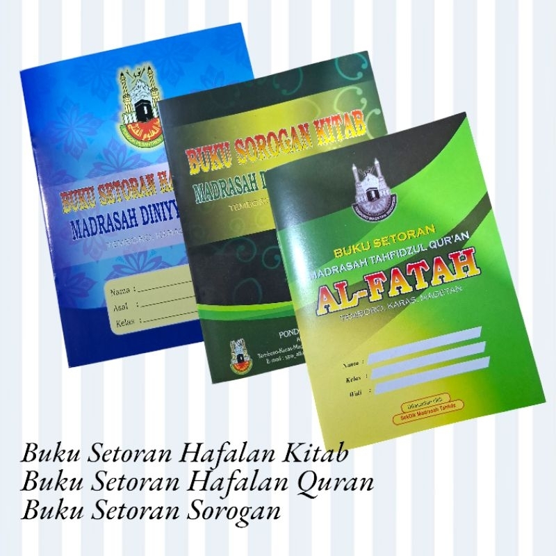 

Buku Setoran Tahfidz|Sorogan Custom