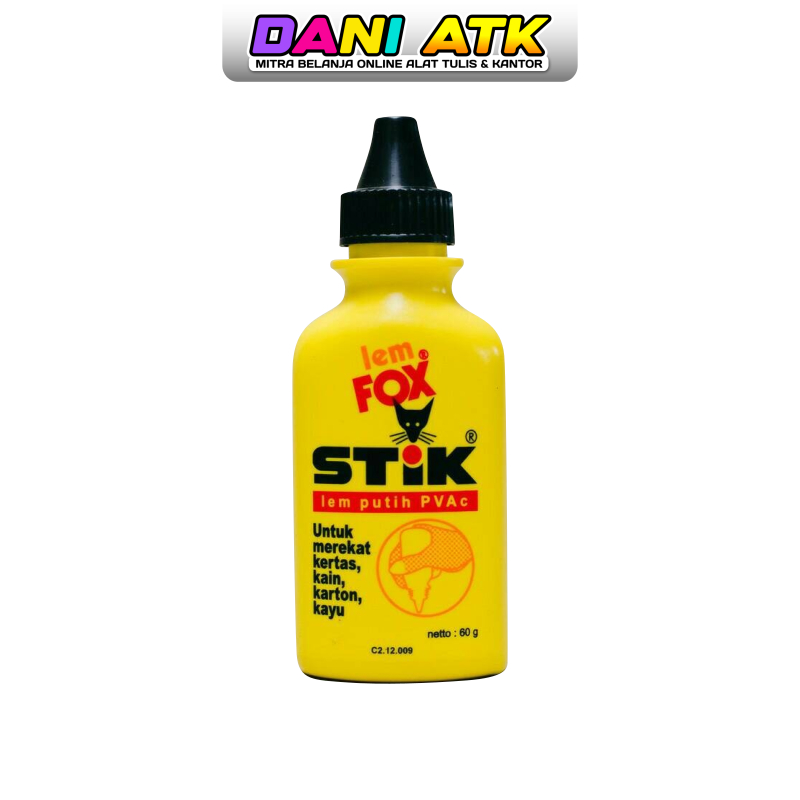 

Lem Fox Stik 60 gr / Lem Fox Putih PVAc / Lem kertas / Lem perekat serba guna