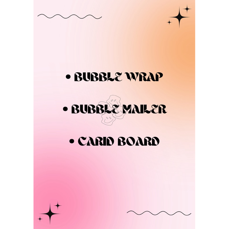 

[READY] Bubble mailer, Bubble wrap, Card board