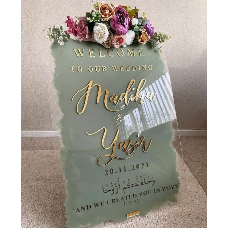 Large Acrylic Wedding Sign