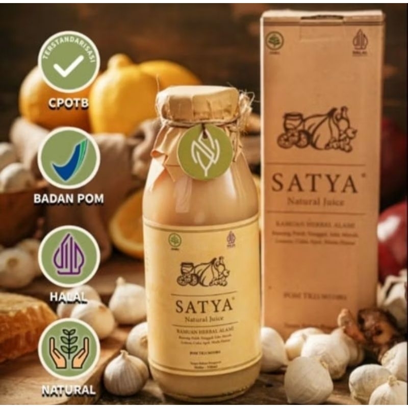 

[Promo] Ready Satya Natural Juice Paket 1 Botol | Jus Bawang Putih Tunggal | Bahan Alami Original | Halah BPOM