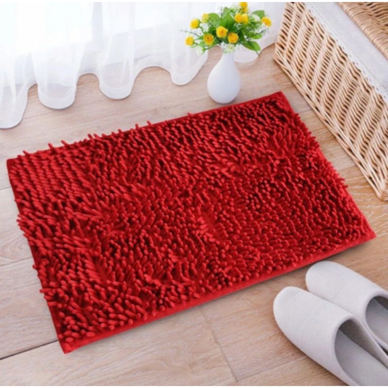 Keset Cendol Microfober tebal Anti slip / Keset kaki cendol Menyerap air ukuran 40 x 60 cm