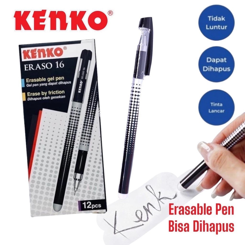 

Gel Pen Eraso 16 Black KENKO