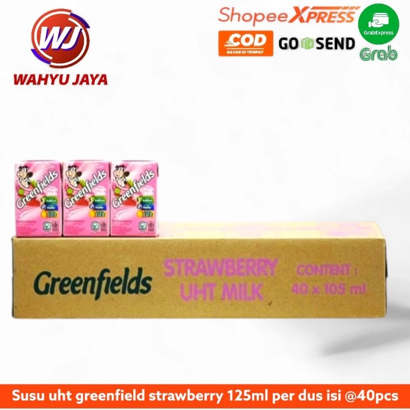 

susu greenfield strawberry 125ml per dus isi @40