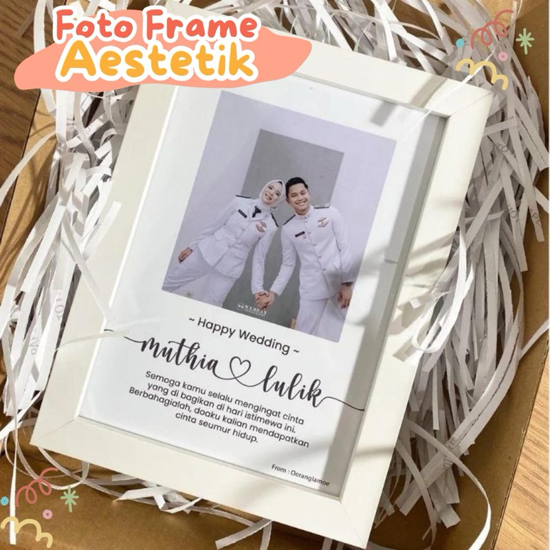 Gift Foto Aesthetic Kado Wedding Gift Wisuda Kado Ulang Tahun Cewek Bingkai Foto 5R
