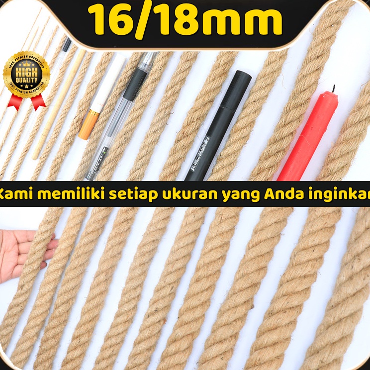 Diminati  Tali Tambang 16mm 18mm Tali goni  tarik tambang  Tampar Manila Goni Dadung Coklat Kapal Ju