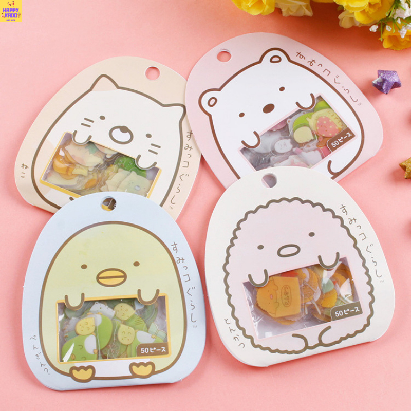 

Sumikkogurashi Characters Sticker Pack isi 50 pcs stiker cantik stiker dekorasi kartun Jepang imut