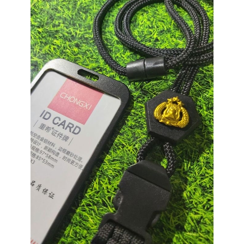 

lanyard id card holder logo tribrata polri timbul 3d