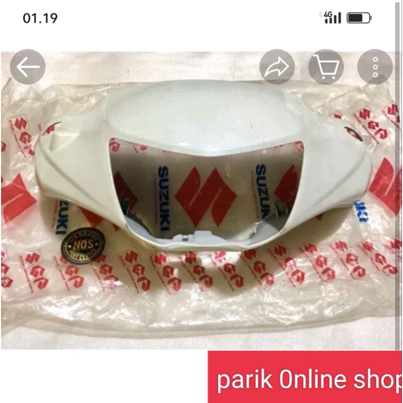 Cover Batok Lampu Depan Warna Putih Suzuki Spin Old 125