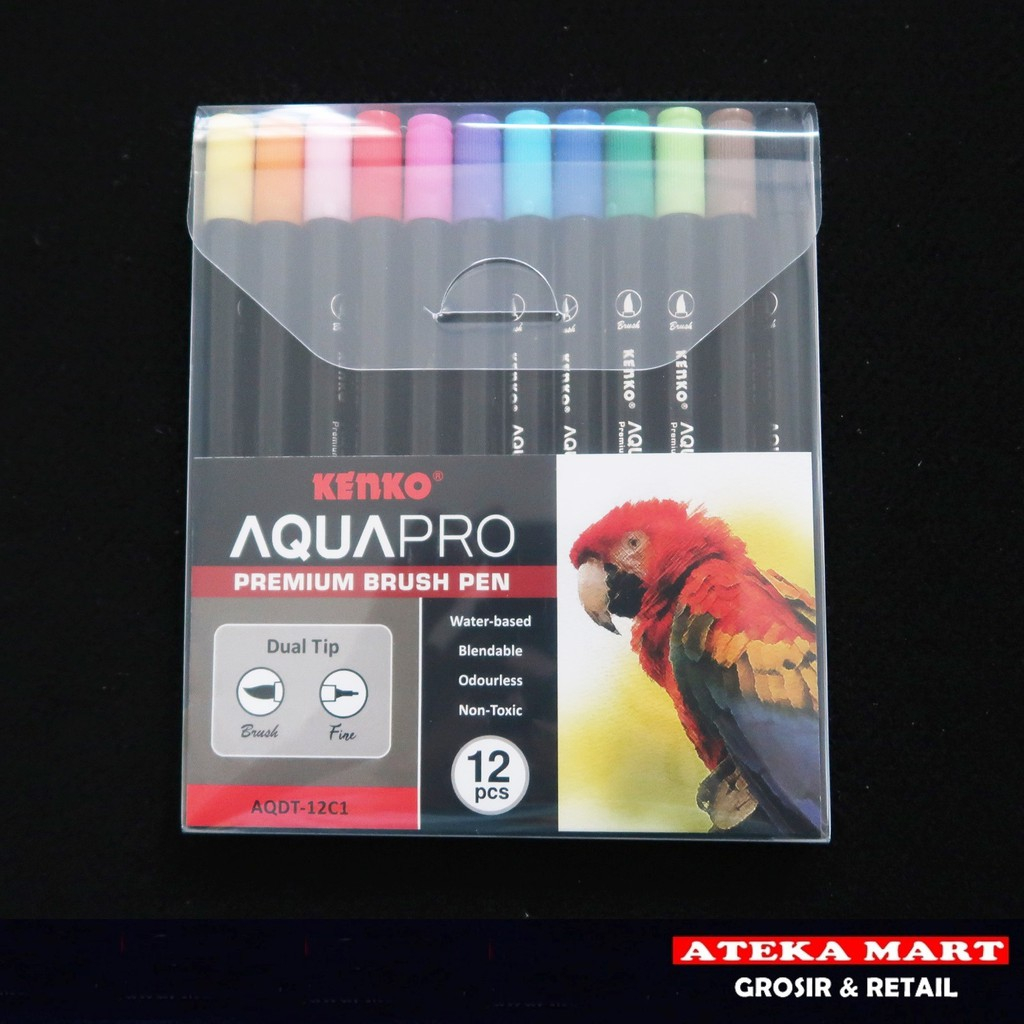 

Aquapro Dual Tip Premium Brush Pen AQDT-12DT KENKO