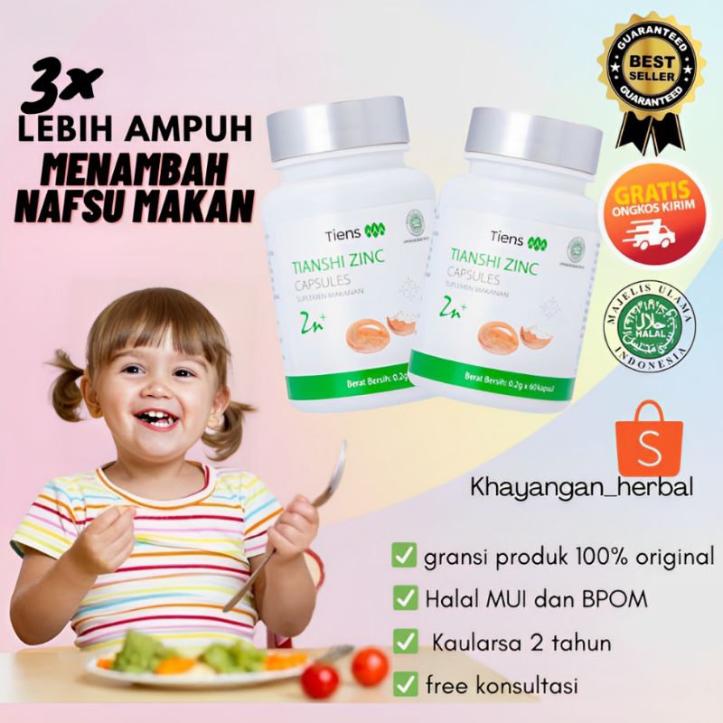 Zinc Penambah Nafsu Makan Anak Penggemuk Badan Anak - Zinc Untuk Kesehatan Anak , Zinc Tiens Origina