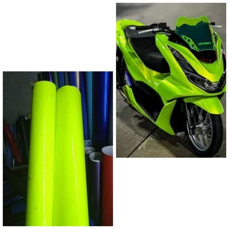 Stiker skotlet hijau muda glosy skotlet motor hijau glosy hijau stabilo stiker warna hijau