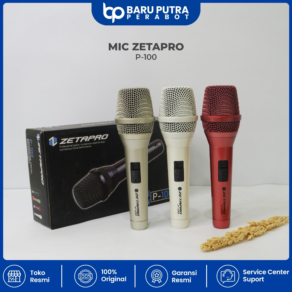 Mic Kabel Zetapro P-100 / P100 / P 100 Original Wire Microphone