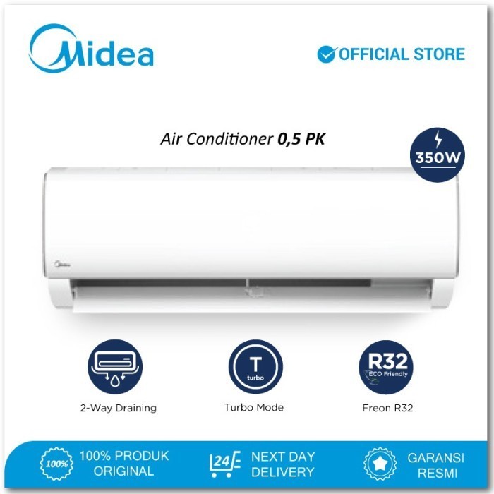 AC Midea 1/2 PK 0.5 PK Standard R32 BOGOR