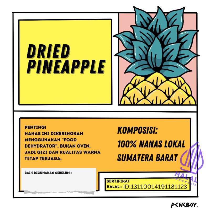 

SLICED DRIED PINEAPPLE (NANAS KERING IRIS)