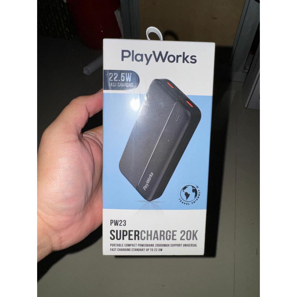powerbank merk playworks 22.5w supercharge 20.000 mah