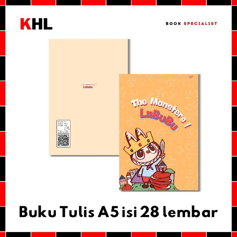 

KHL - Buku Tulis / Notepad / Notebook A5 Edisi Labubu Orange