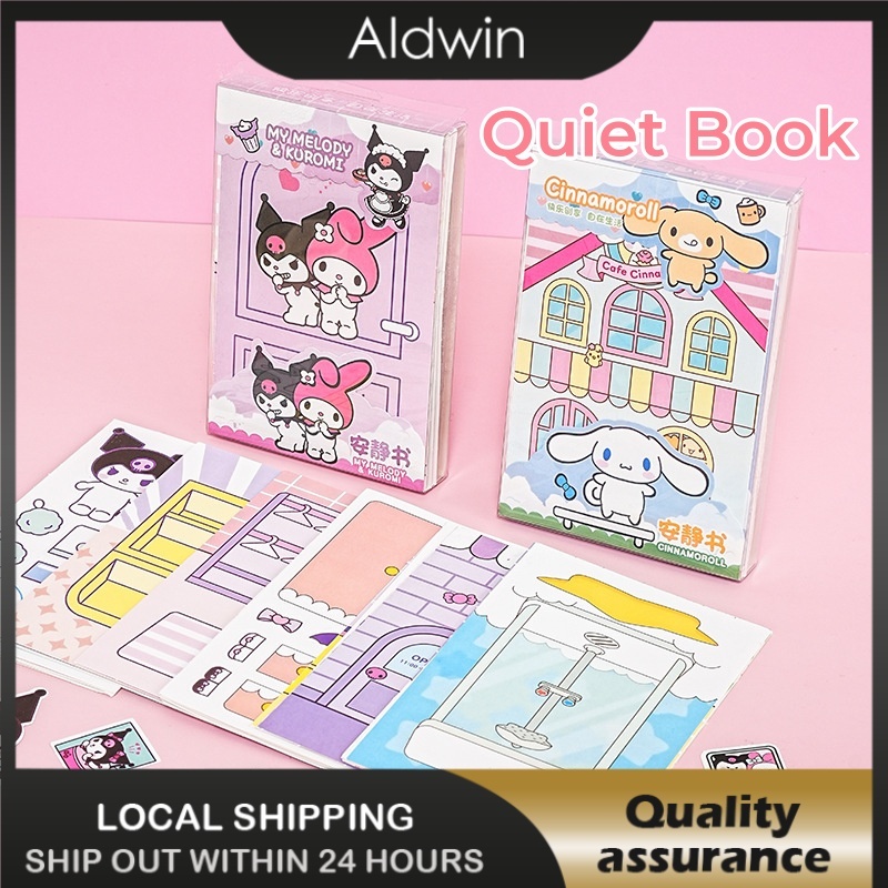 Quiet Book Sticker Sanrio Lucu Buku Mainan Edukasi Bongkar Pasang Busy Book Anak
