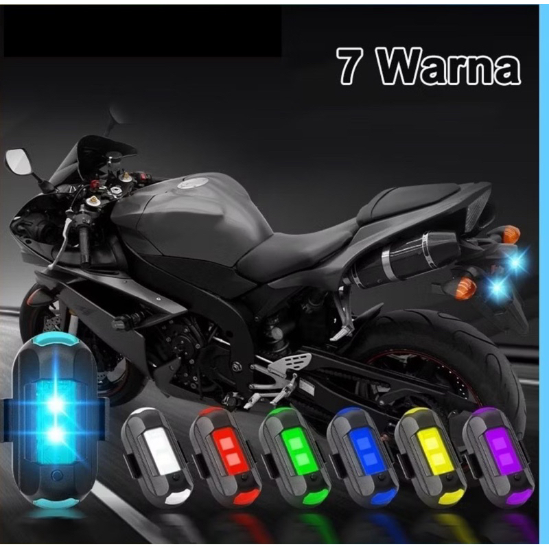 Led 7 Warna Kedip Pesawat Supor USB