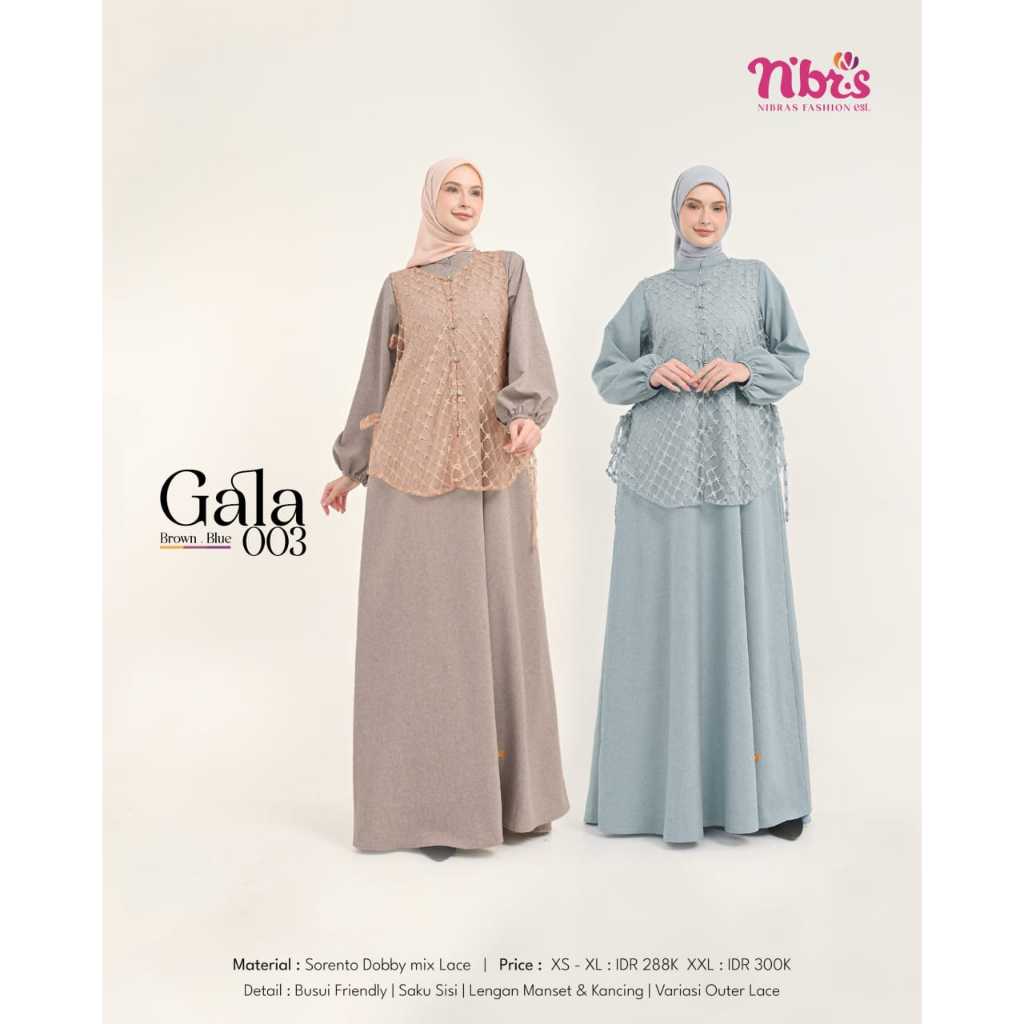 GAMIS NIBRAS GALA 003 / GAMIS NIBRAS ORI BRANDED TERBARU