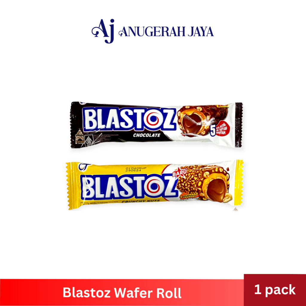 

Blastoz wafer roll dengan crispy rice (1 box)