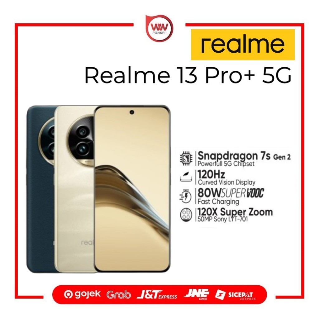 Hp Realme 13 Pro+ 5G Ram 12GB Internal 512GB Garansi Resmi