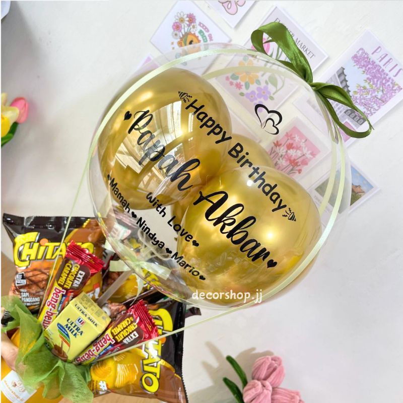 small bucket balon snack box balon Hari Guru Teacher Day wisuda Birthday ulang tahun Graduation bouq