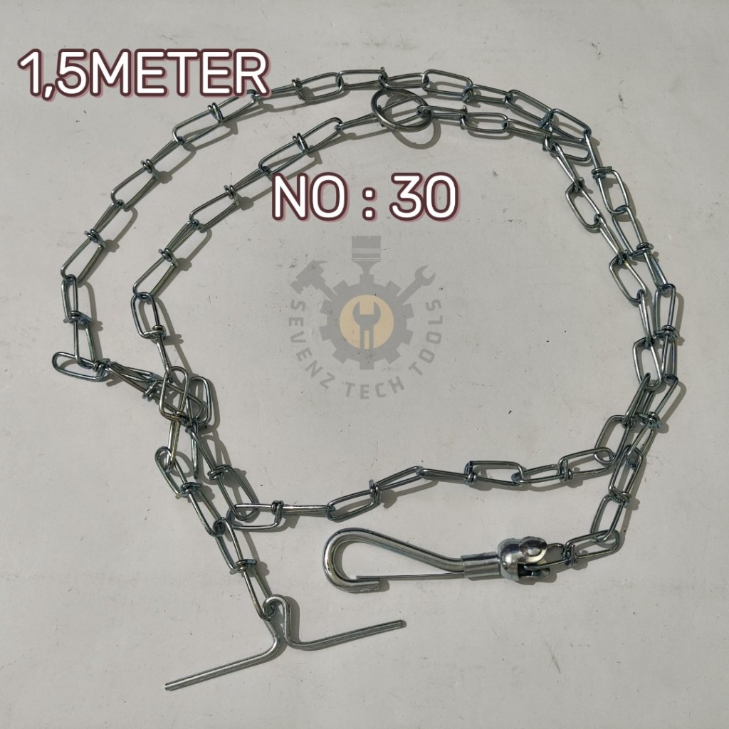 RANTAI ANJING NO.30 RANTAI HEWAN/RANTAI GOGOK 1,5METER RANTAI MONYET/HEWAN 150CM