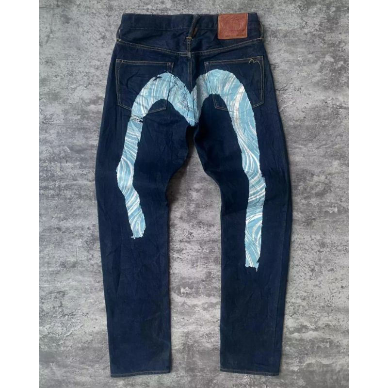 Evisu Daicock Big Logo Selvedge Size 30