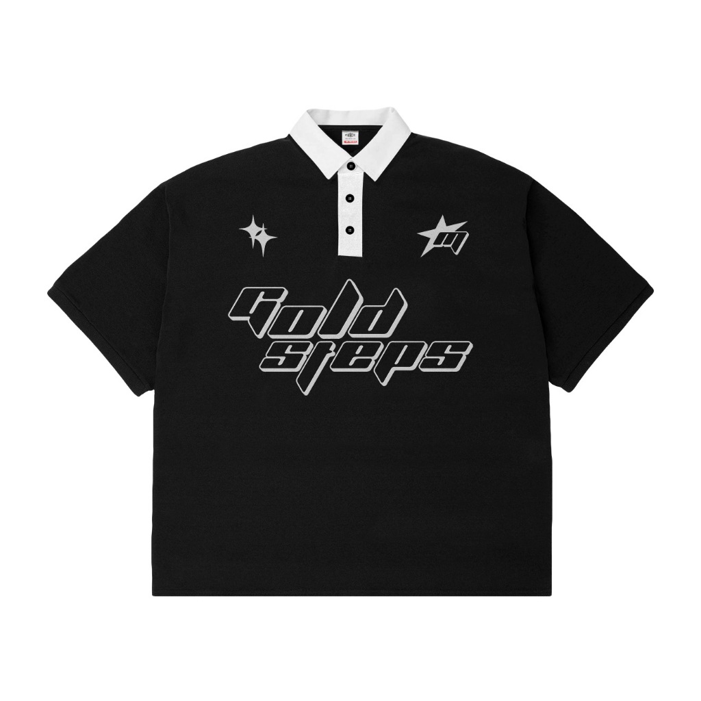 MVRCK IDN Oversize Rugby Polo Shirt Gold Steps - Kaos Polo Rugby Oversize