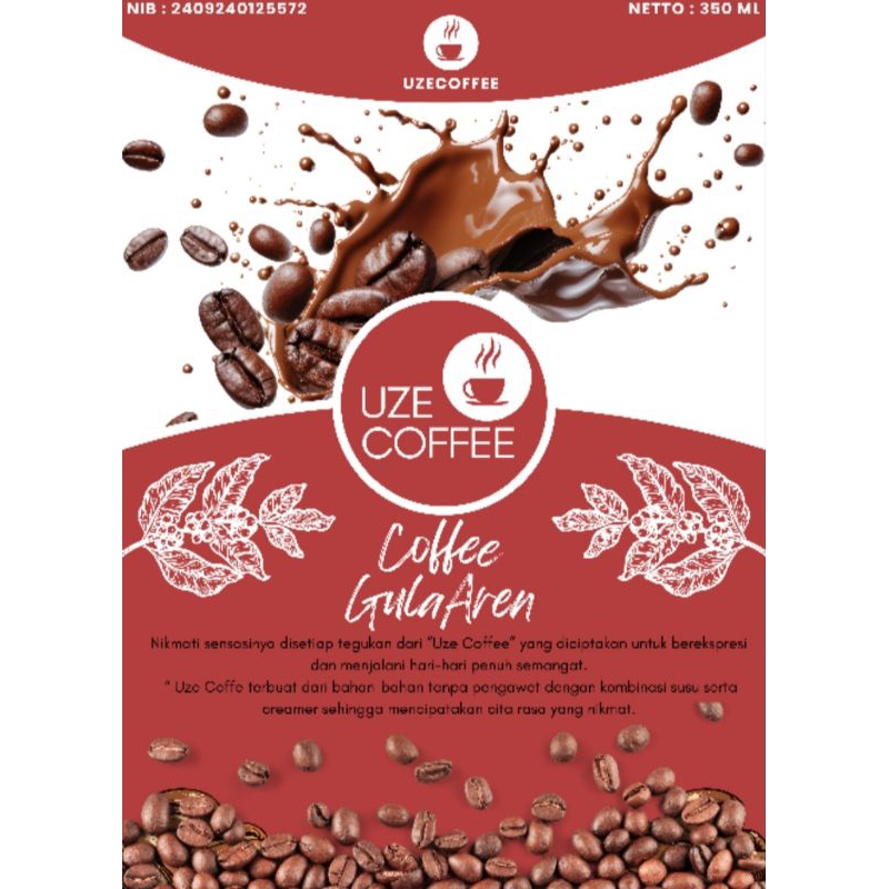 

UZECOFFEE minuman kekinian yang memiliki cita rasa nikmat serta diolah tanpa bahan pengawet dan diproduksi oleh home industri