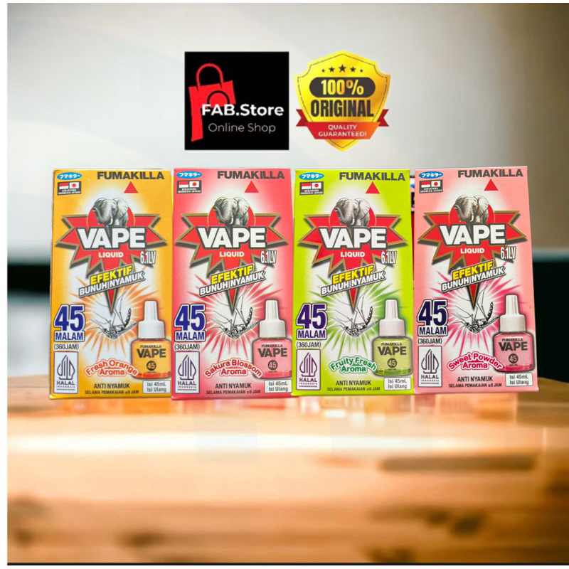 OBAT NYAMUK VAPE REFILL LIQUID 45 malam
