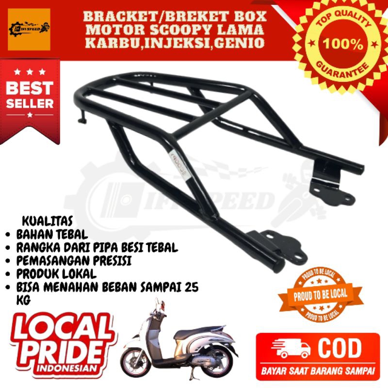BREKET BRACKET BEHEL BEGEL BOX JOK MOTOR SCOOPY LAMA KARBU OLD BAHAN TEBAL MURAH