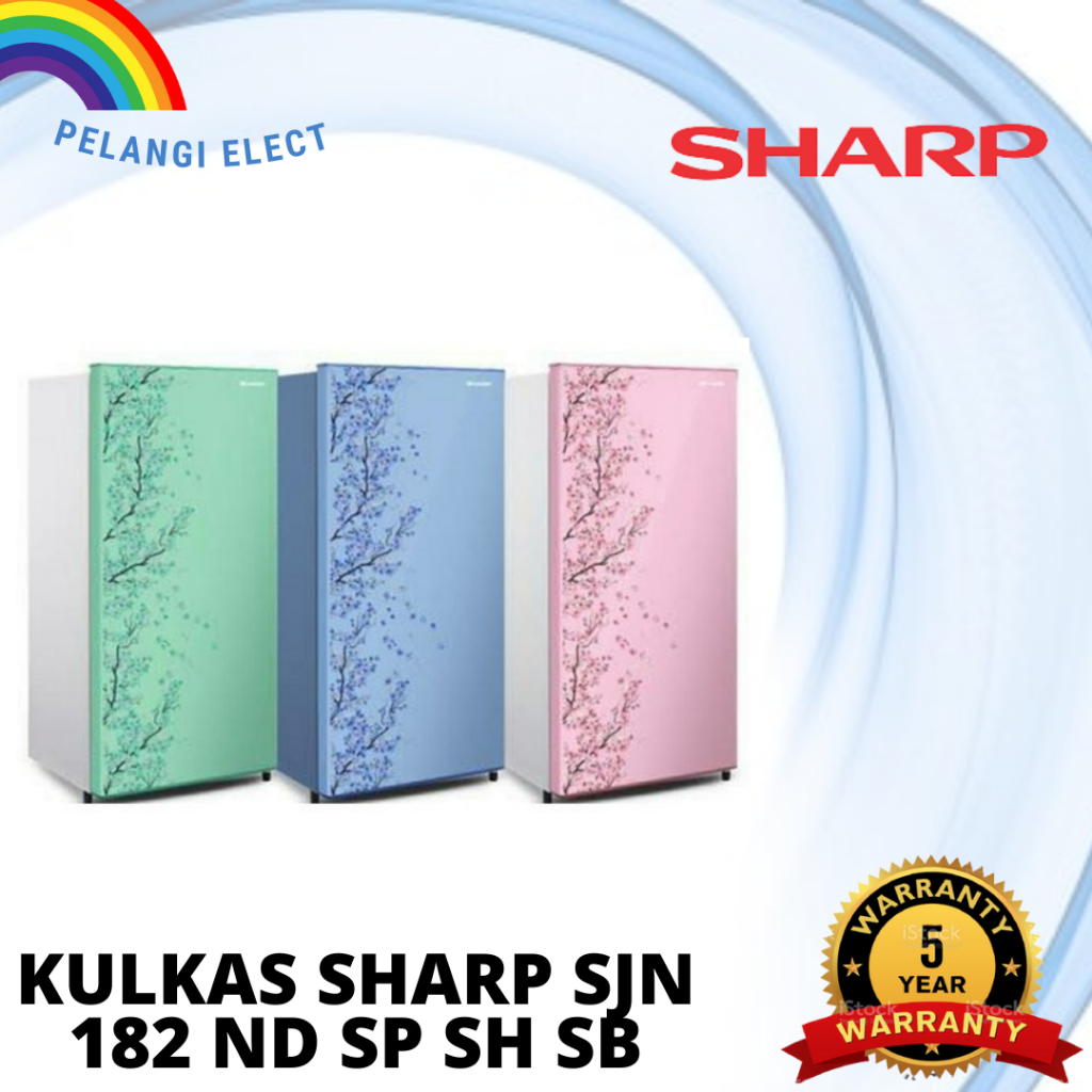 Kulkas 1 Pintu Sharp Sakura SJN 182D SH/SB/SP Garansi Resmi