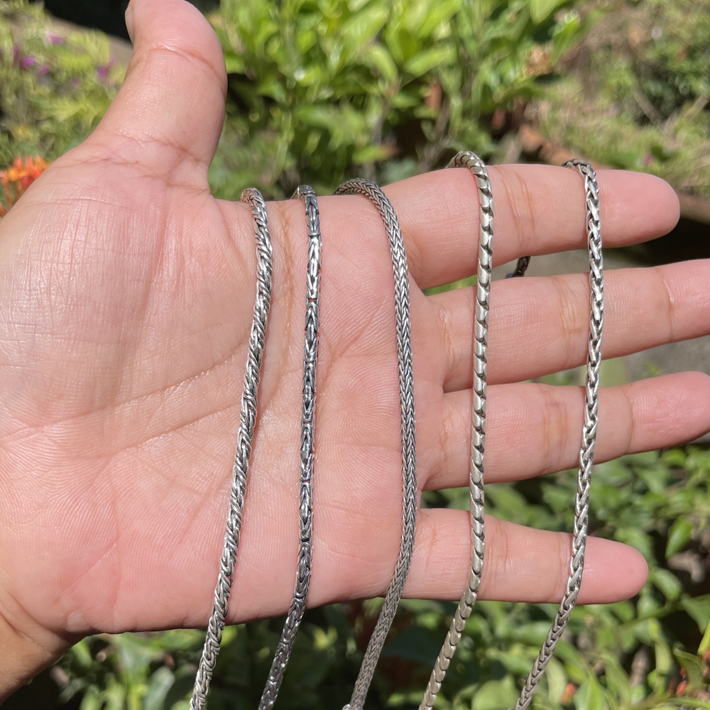 Gelang Bracelet Perak Silver Bali Rantai polos Motif Minimalis Kecil asli 925 Pria Wanita Custom Ele