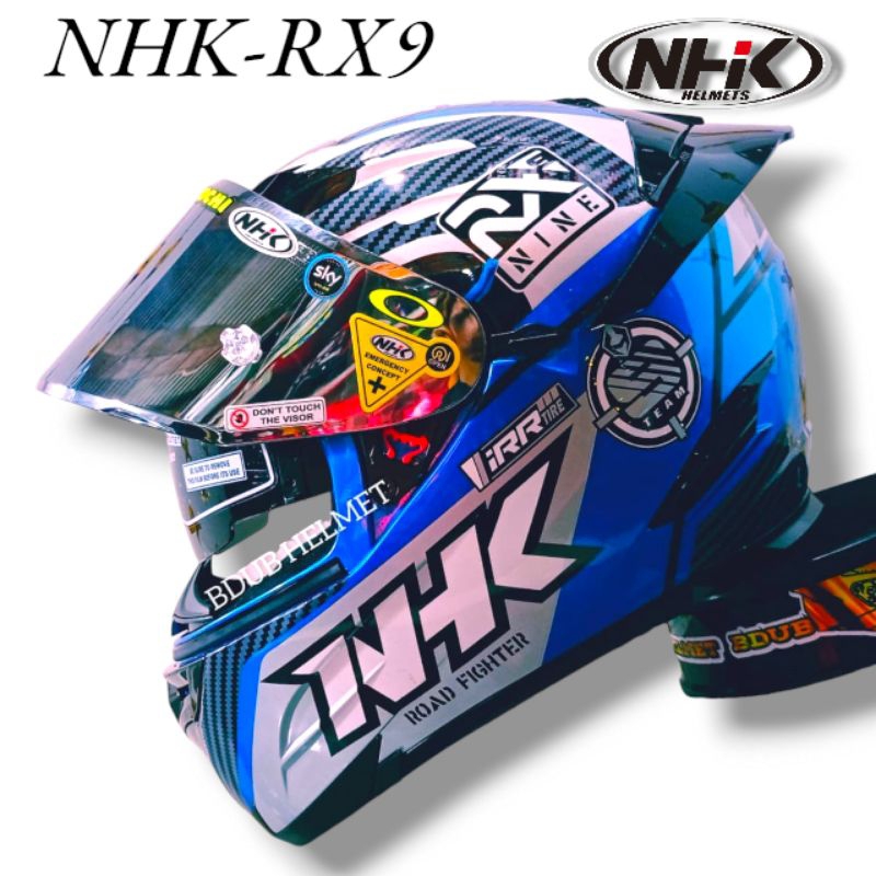 Helm NHK rx9 racer blue paket ganteng original NHK