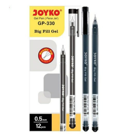 

Pulpen Joyko GP 330/Gel Pen BIG FILL GEL 0.5mm/Pena Joyko JEL 12PC