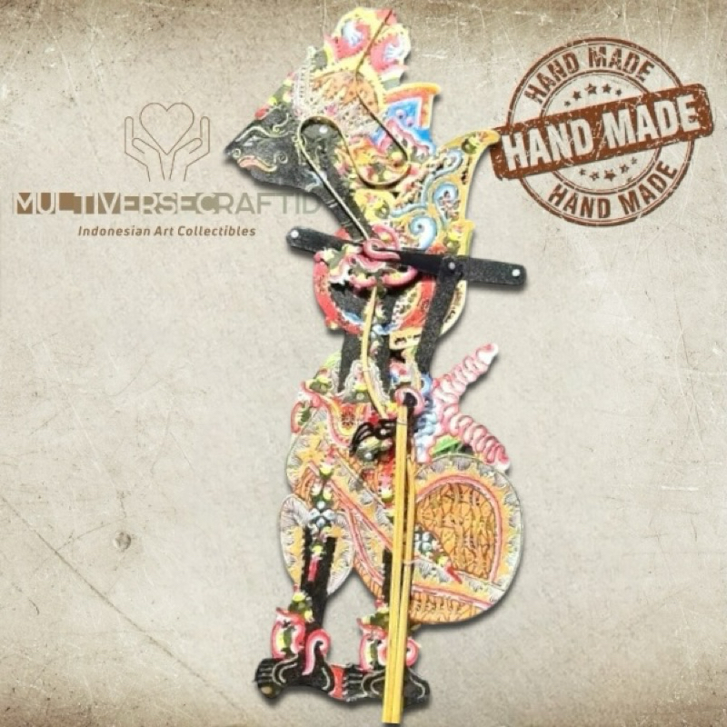 Wayang Alusan Kulit Sapi ASLI Kresna Hitam Ukuran 55cm Standar Dalang