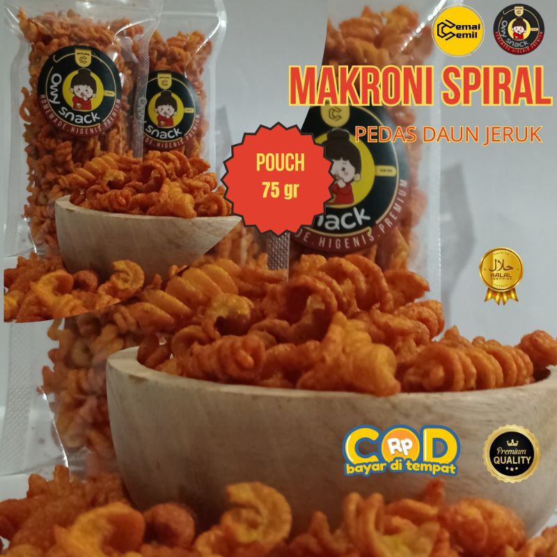 

Makaroni Spiral Pedas Daun Jeruk Kemasan Pouch 75gram by Cemal Cemil