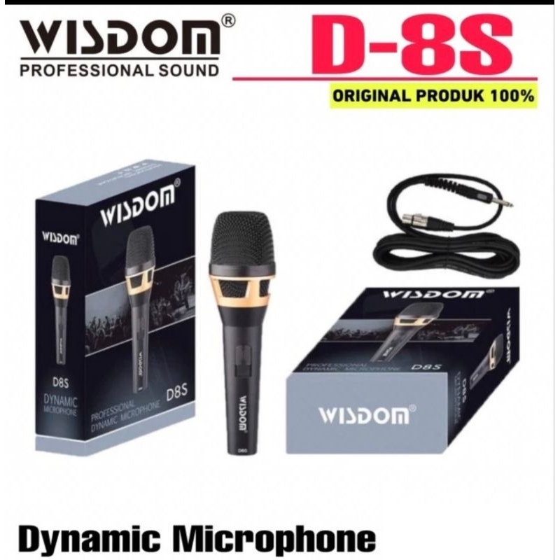 Microphone Kabel Wisdom D8S / Mic Kabel Wisdom D8S Original