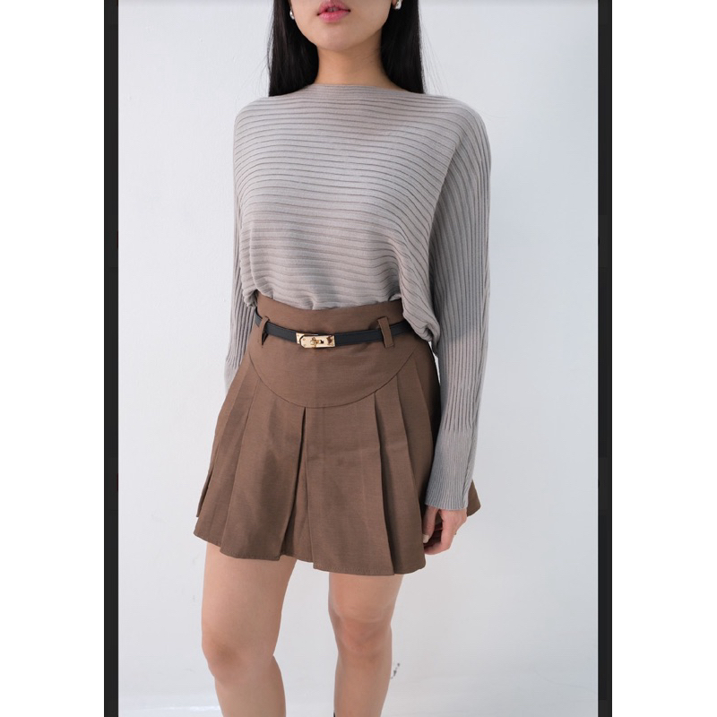 batwing knit pinkdose -atasan rajut -atasan knit -atasan batwing halus